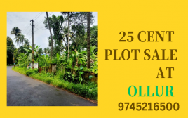25 Cent Plot For Sale in Ollur
